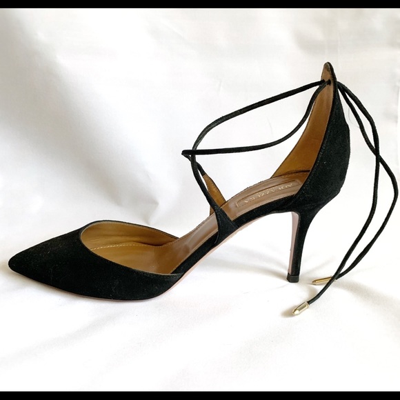 Aquazzura Firenze black strappy heels
